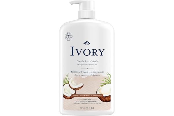 Ivory Mild & Gentle Body Wash, Coconut Water Scent, 1.03 L