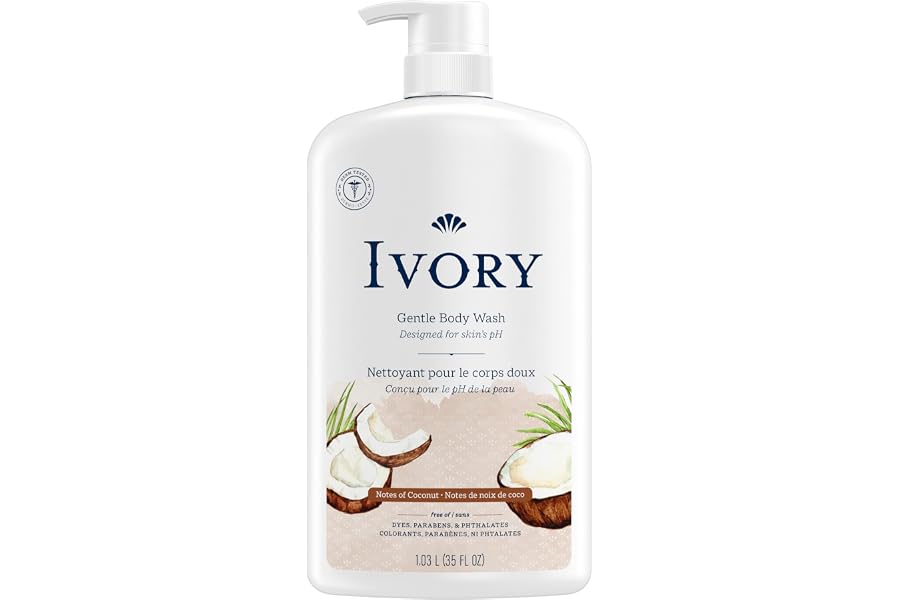 Ivory Mild & Gentle Body Wash, Coconut Water Scent, 1.03 L