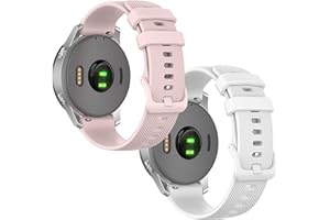 Anrir for Garmin Vivoactive 4S Watch Band, 18mm Silicone Band for Vivomove 3S 39mm/Venu 2S/Forerunner 255s, Fossil Women's Gen 6/5E 42mm, Fossil Q Venture Gen 4 HR, Fossil Women's Sport 41mm