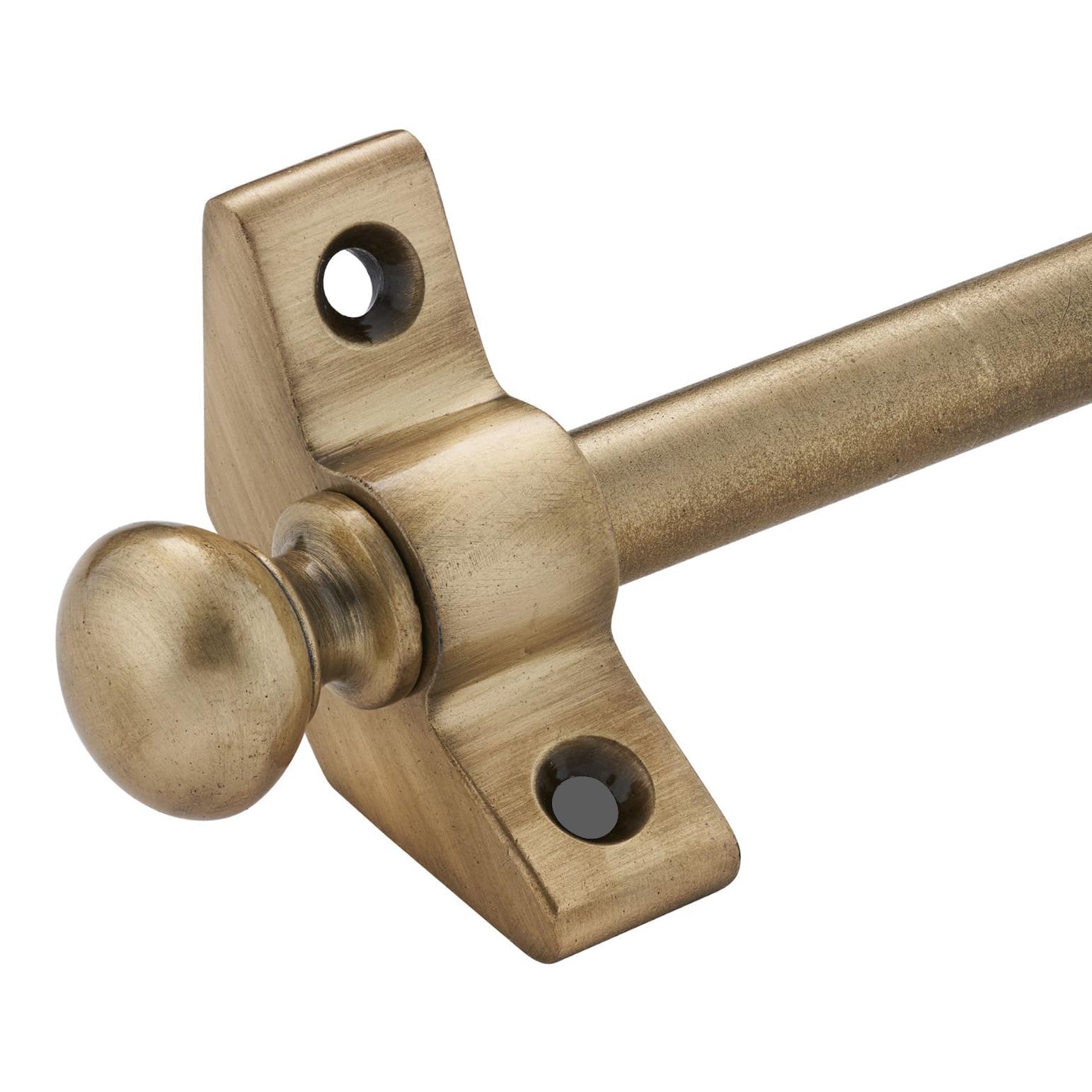 Set Of 13, Stair Carpet Rods, Round Finial, Antique Brass, Suitable For Carpet Runners Up To 70 Centimetre Wide Or Narrow