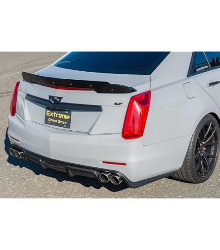 Gloss Black Rear Bumper Spoiler Lip Splitter & Diffuser Side Skirt Kit For Cadillac CTS / CTS-V – 2-Piece Set