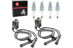 MOTO1988 Ignition Coil Pack & Spark Plug Cap For Honda Shadow ACE Aero Spirit 750 VT750 C DC CD 1998-2019 30510-MM8-003