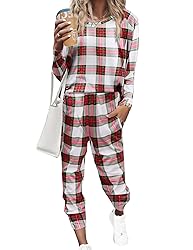 Ekouaer Women's Pajama Sets Casual 2Pcs Sleepwear
