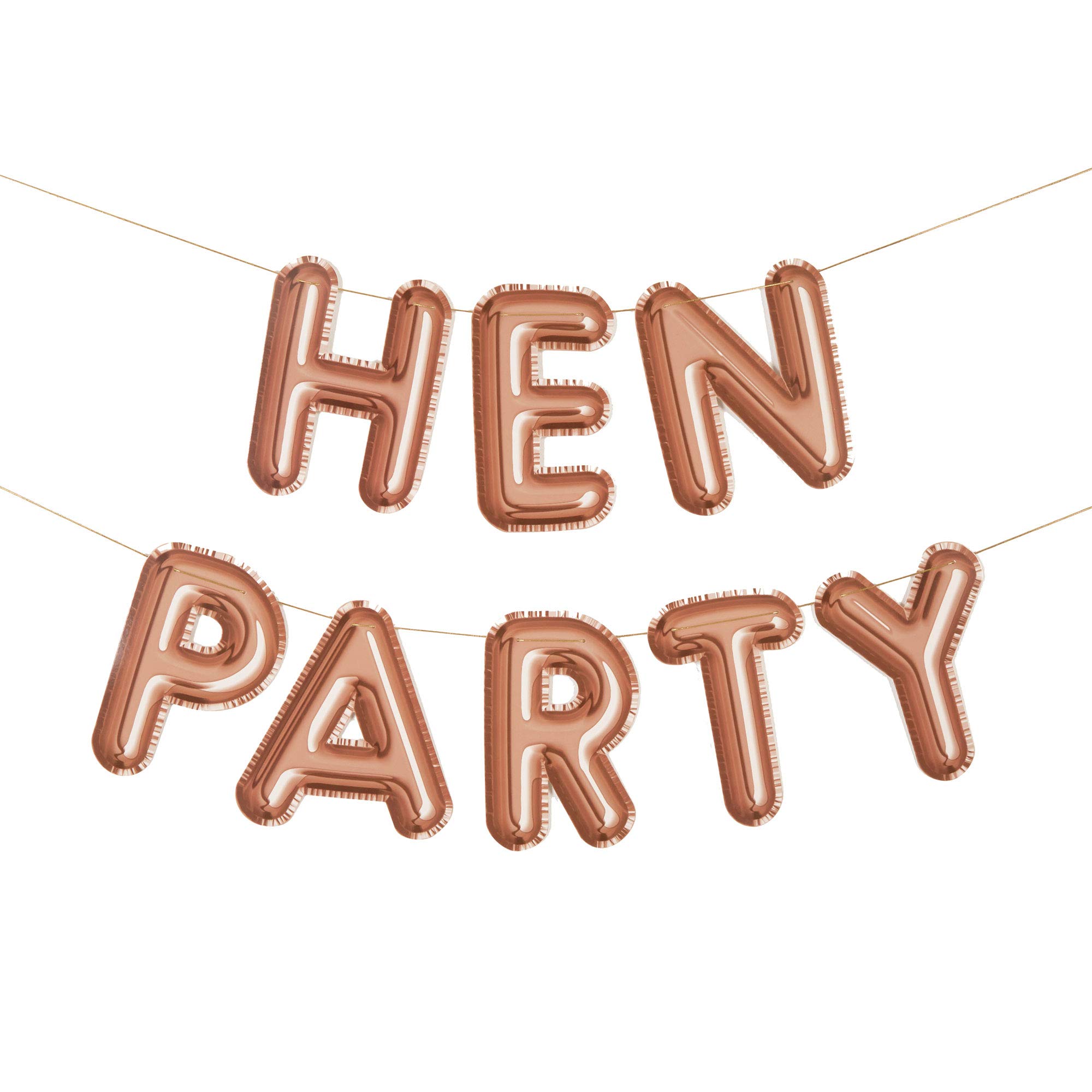 Neviti 773970 Glitz & Glamour-Hen Party Paper Bunting Garland, Pink/Rose Gold, 0 x 0 x 0