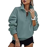 PRETTYGARDEN Womens Half Zip Oversized Sweatshirts Fleece Hoodies 2026 Trendy Long Sleeve Pullover Tops Y2k Spring Outfits