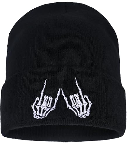 Hot Leathers GSH1008 Skull and Cross Bones Black and White Trucker