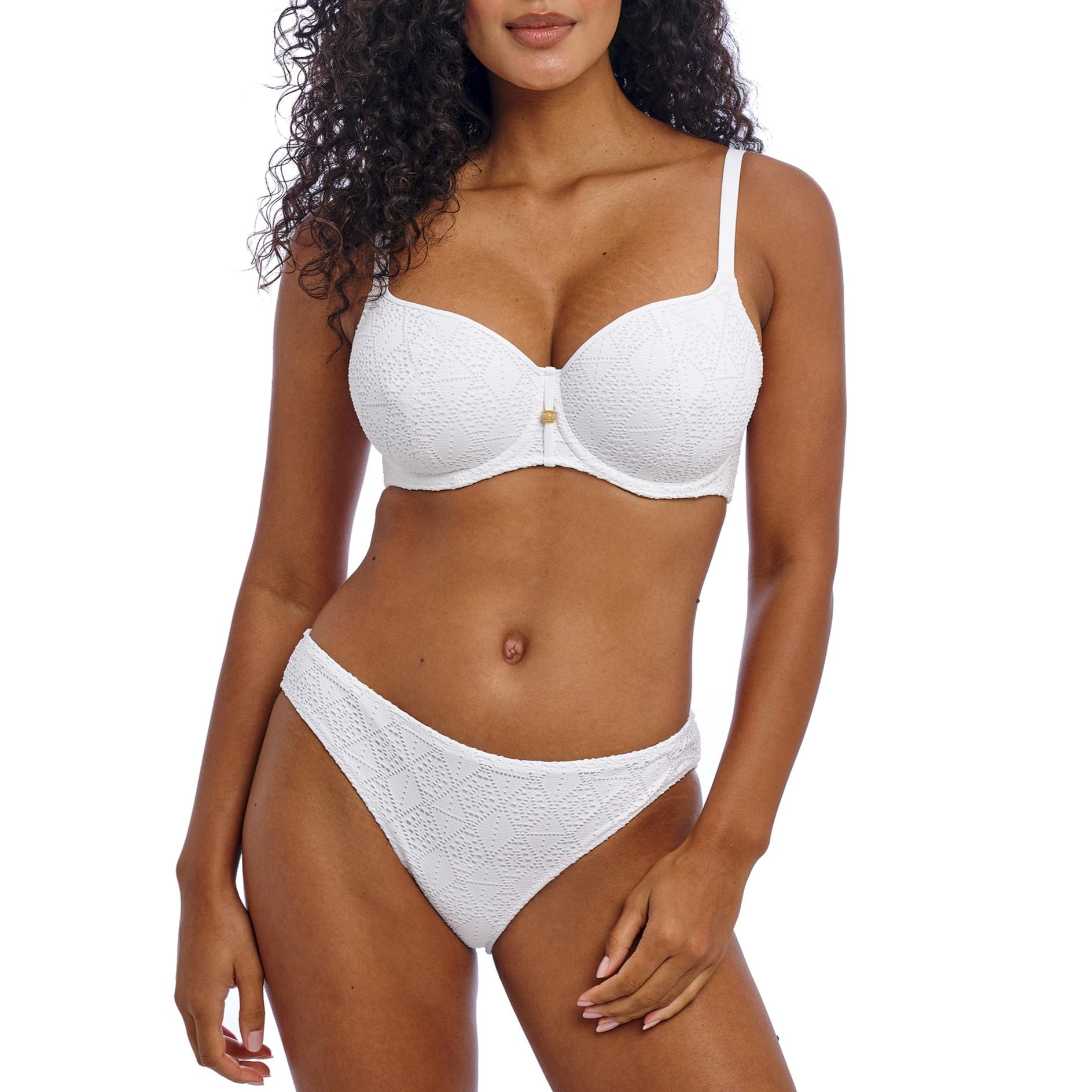 Freya Swim Women’s Standard Nomad Nights Underwire Sweetheart Bikini Top, White