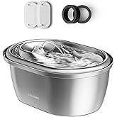PETLIBRO Stainless Steel Cat Water Fountain, 101oz/3L Automatic Water Dispenser for Cats Indoor, Quiet Pet Water Dispenser wi