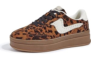 LUCKY STEP 2025 Women's Suede Tennis Shoes Comfortable Fashion Sneakers for Women Casual Walking Shoes