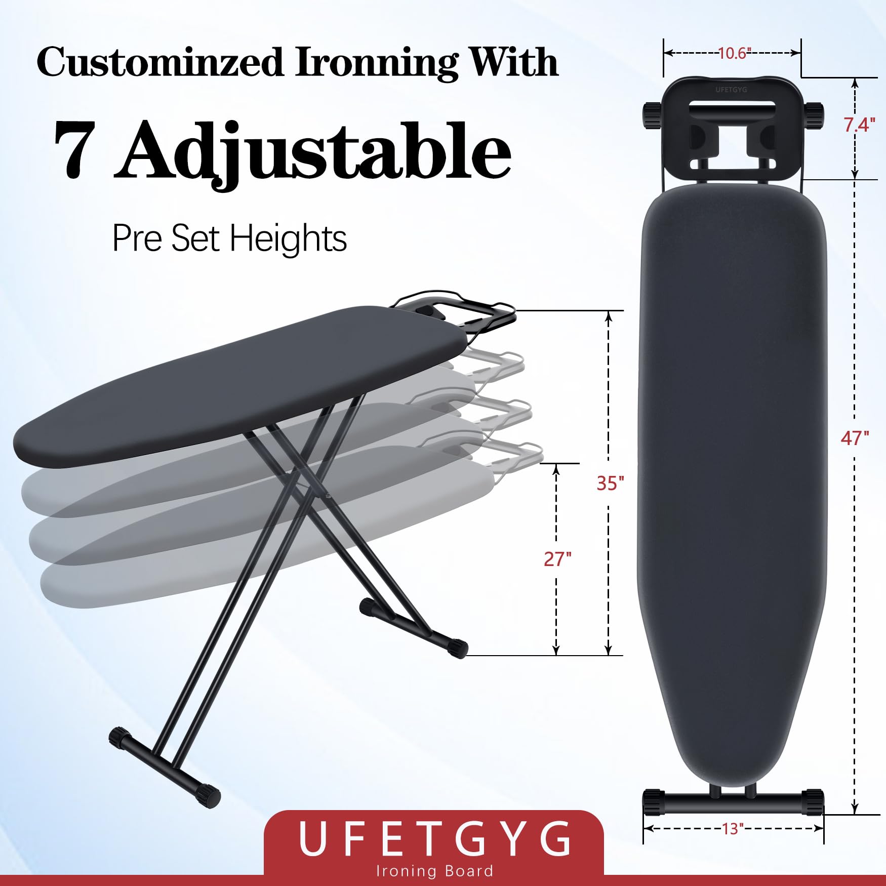 Ironing Board, Metal Panel Iron Board |43