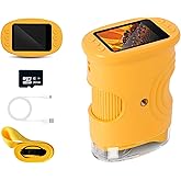 Mcbazel 1000X Handheld Digital Microscope for Kids, Rechargeable Mini Pocket Microscope with 2.0" IPS Screen, Toys Birthday Gifts for Girls Boys, Portable Edu Science Gift Age 4-12