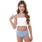 Zando Cute Swimsuits for Teen Girls Bikini 2 Piece Swimsuit Ruffle Swim Suit Beach Swimwear Bathing Suits for Teens 7-14