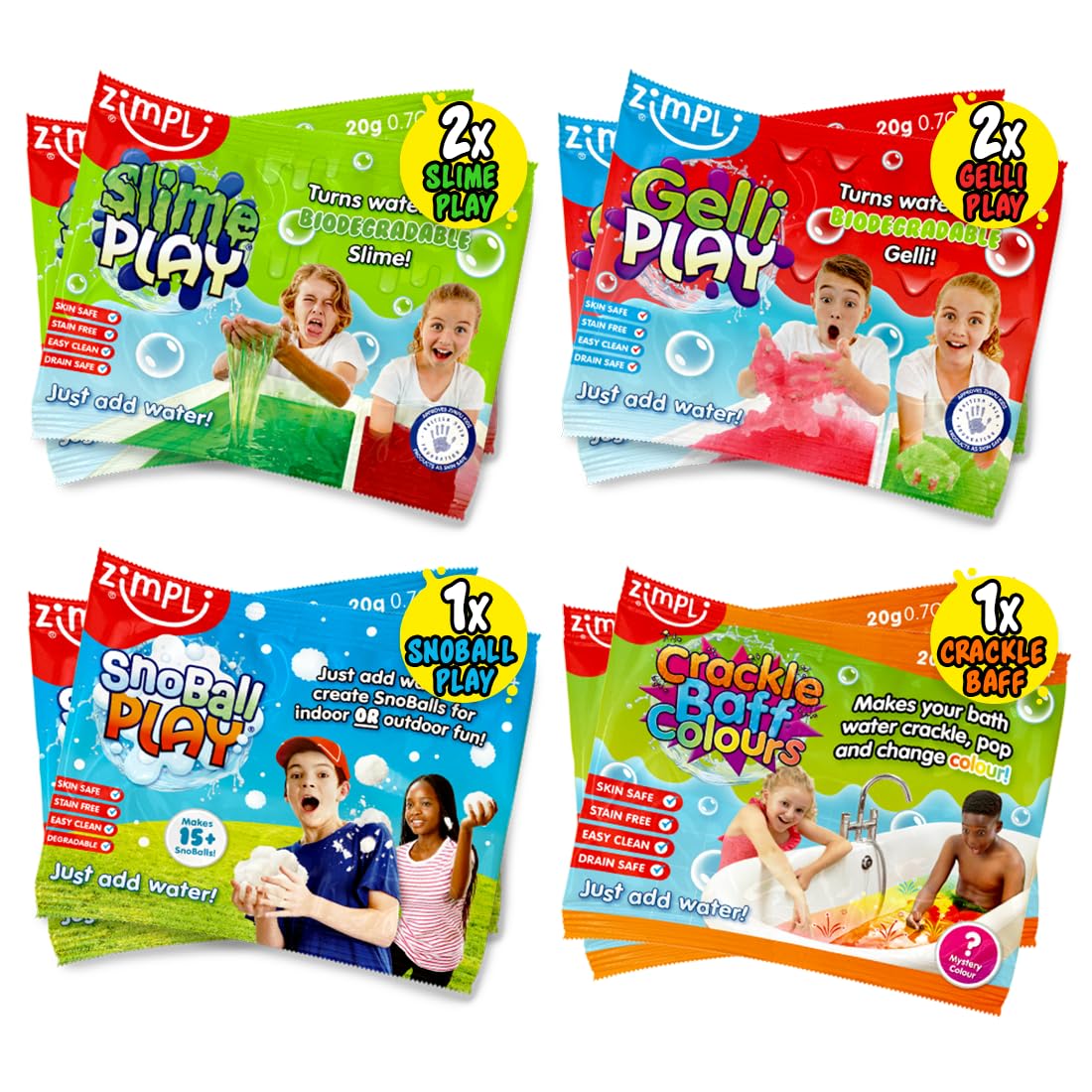 ZIMPLI - 6 x Christmas Multi Pack Party Bag Fillers, 6 Use Pack, Children's Stocking Fillers, Goody Bag Favours, Rewards