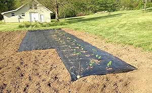 Weed Control Fabric Planting Holes,Ground Cover Weed Barrier Easy-Plant