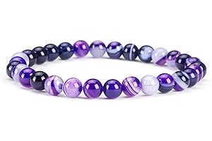 Cherry Tree Collection - Small, Medium, Large Sizes - Gemstone Beaded Bracelets For Women and Men - 6mm Round Beads
