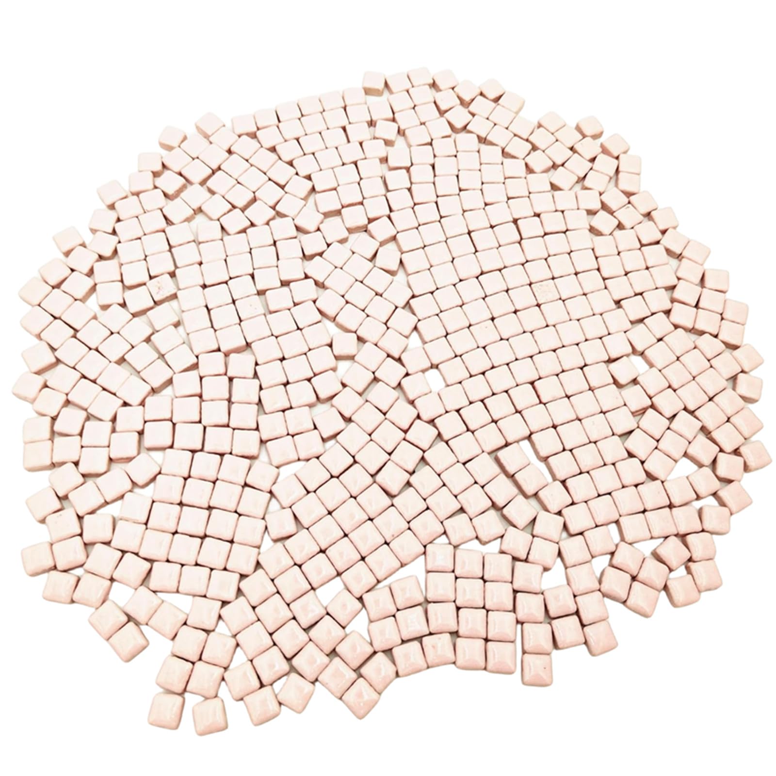 500g Square Ceramic Mosaic Tiles, 500PCS 1 * 1CM Handmade Making Creative Micro Mosaic Pieces for Lovers DIY Mosaic Projects and Home Decorations (Pink)
