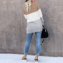 ADJHDFH Oversized Sweaters Womens Black Pullover