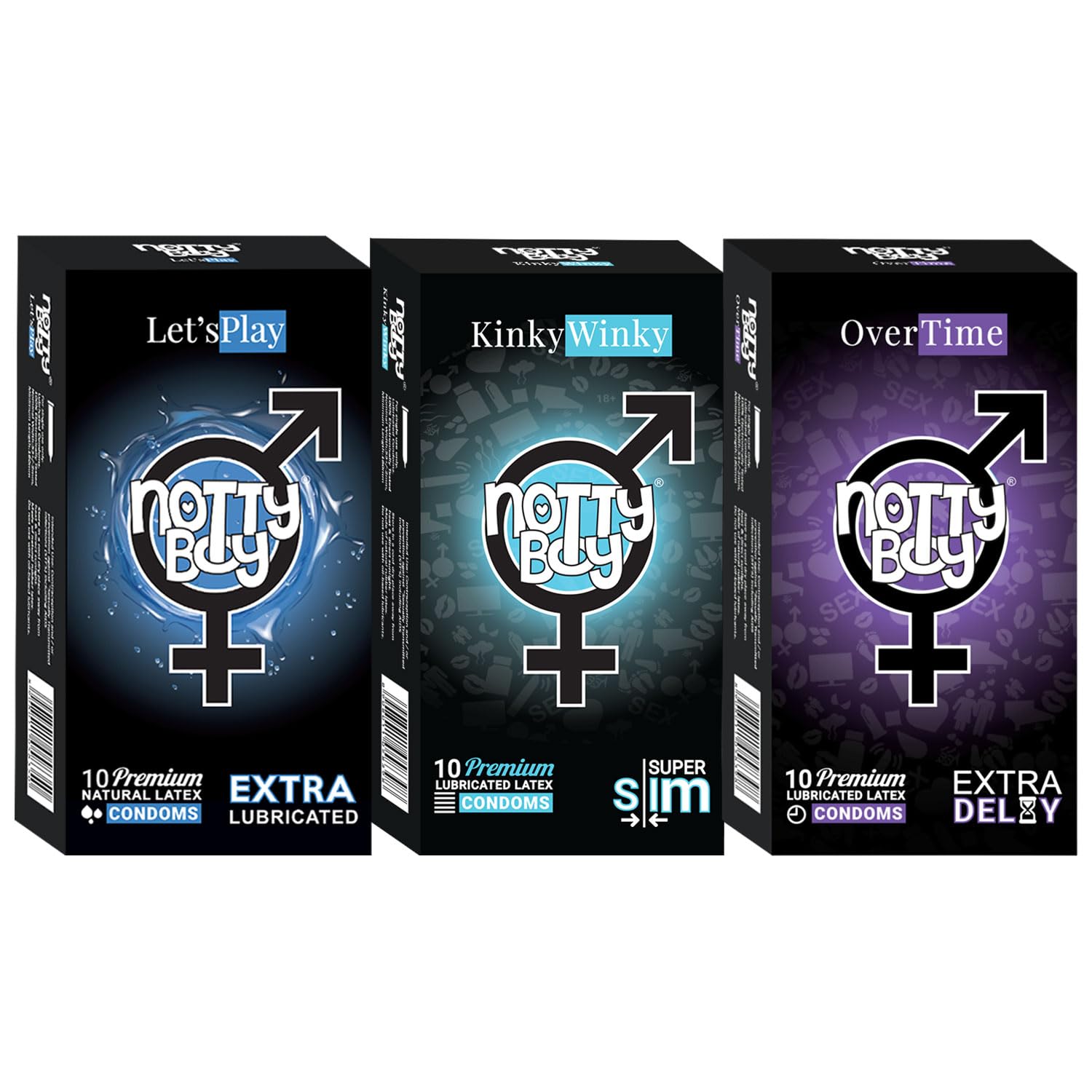 NottyBoy Variety Box Condoms Multipack of 30 Condoms