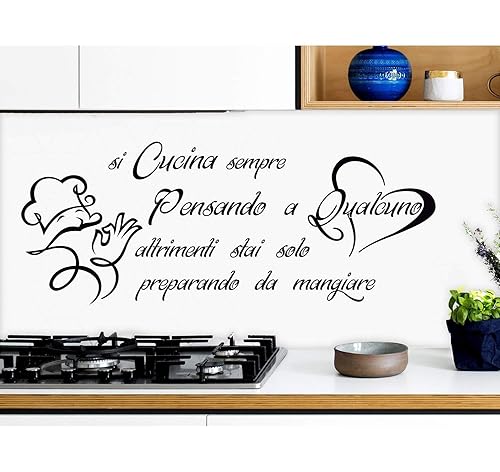 Adesivi Murali Frasi Citazioni Si Cucina Sempre Pensando A