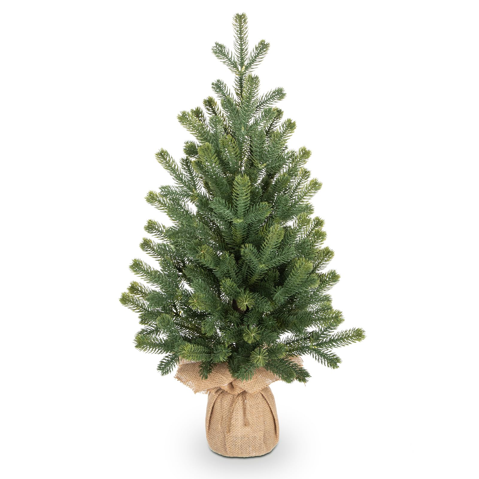 Photo 1 of 24" Artificial Christmas Tree Fake Small Fir Tree for Home Farmhouse Tabletop Mantel Windowsill Holiday Christmas Decorations Indoor