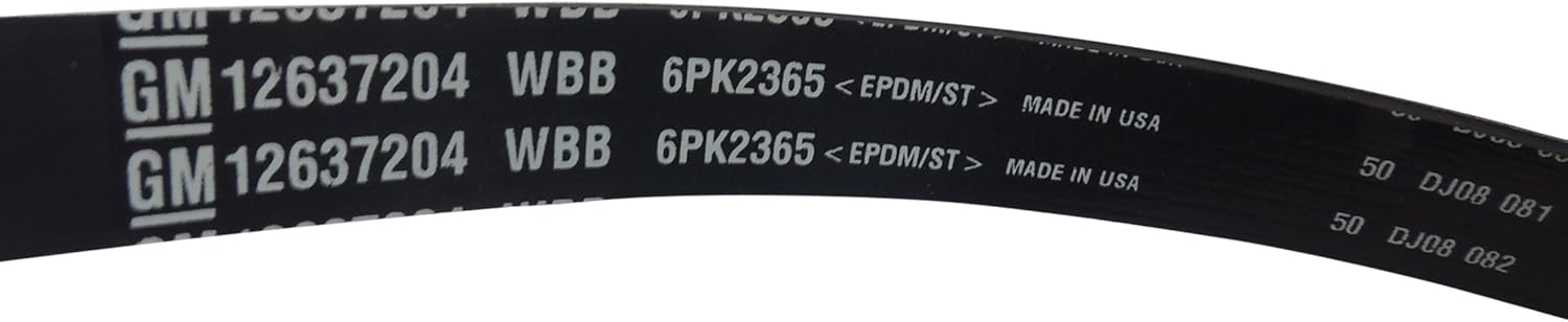 ACDelco 12637204 GM Original Equipment V-Ribbed Serpentine Belt: Automotive