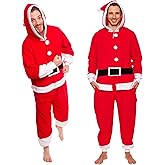 Funziez! Slim Fit Adult Onesie - Animal Costume - Plush Unisex Christmas One Piece Cosplay Suit for Women and Men