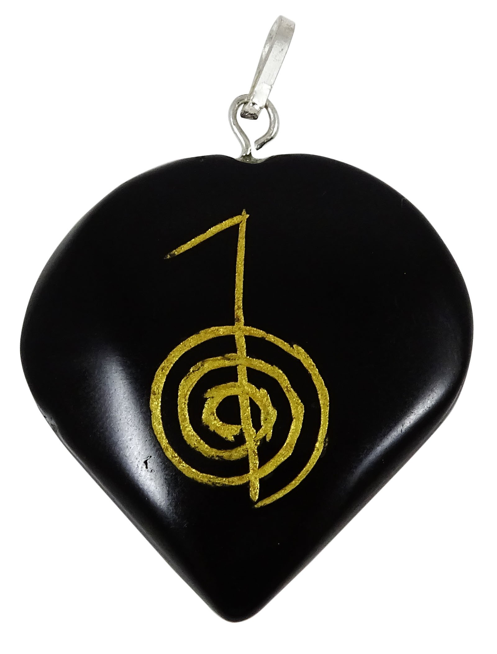 Harmonize Tourmaline Stone Heart Shape Pendant Spiritual Amulet Reiki Healing Stone Symbol