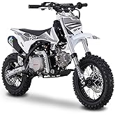 SYX MOTO 110cc Dirt Bike Teens 12+yrs,Automatic Transmission Electric Start 4-Stroke Gas Power Pit Bikes Youth Dirt Pitbike,Semi-auto Clutch,12"/10" Tires, Ideal Gift for Boys/Girls