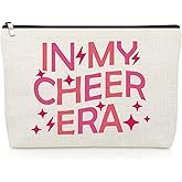 Gevody Cheerleading Gifts Makeup Bag Cheer Team Gifts Cheerleader Cosmetic Bag for Women Cheer Sister Birthday Friendship Present for Her Female Friend Cheerleader Cheerleading Christmas Travel Pouch