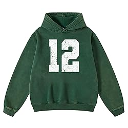 FAIABLE Mens Oversized Hoodie Acid Wash Vintage