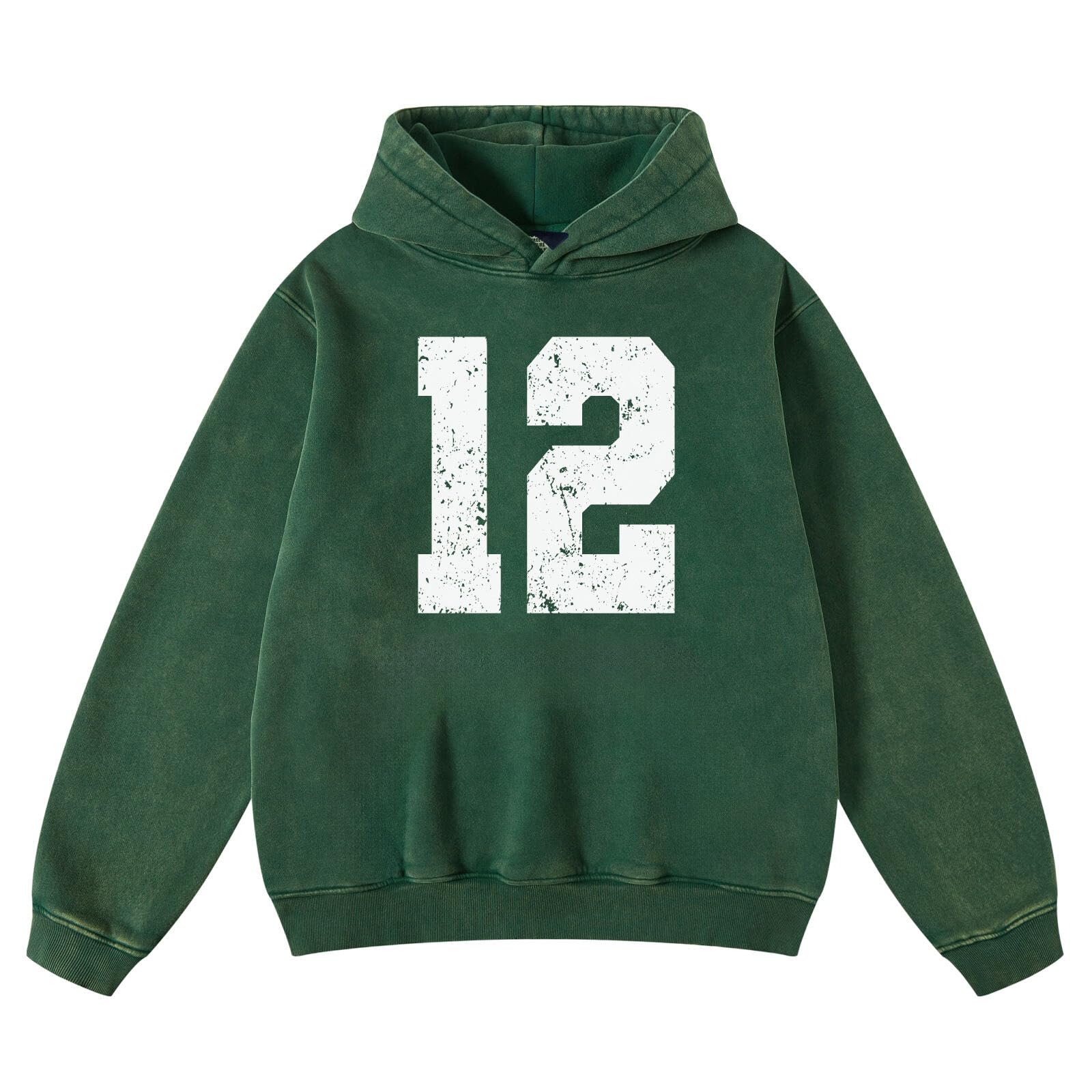 FAIABLE Mens Oversized Hoodie Acid Wash Vintage