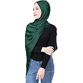 PeacePray Luxury Silky Satin Hijab for Women, Shimmer Crinkle Muslim Head Scarf, Graceful Feminine Charm