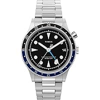 Timex Waterbury Dive Uomo 41mm – Orologio Subacqueo Con Cinturino Nero E Vetro Minerale – 100m Water Resistant