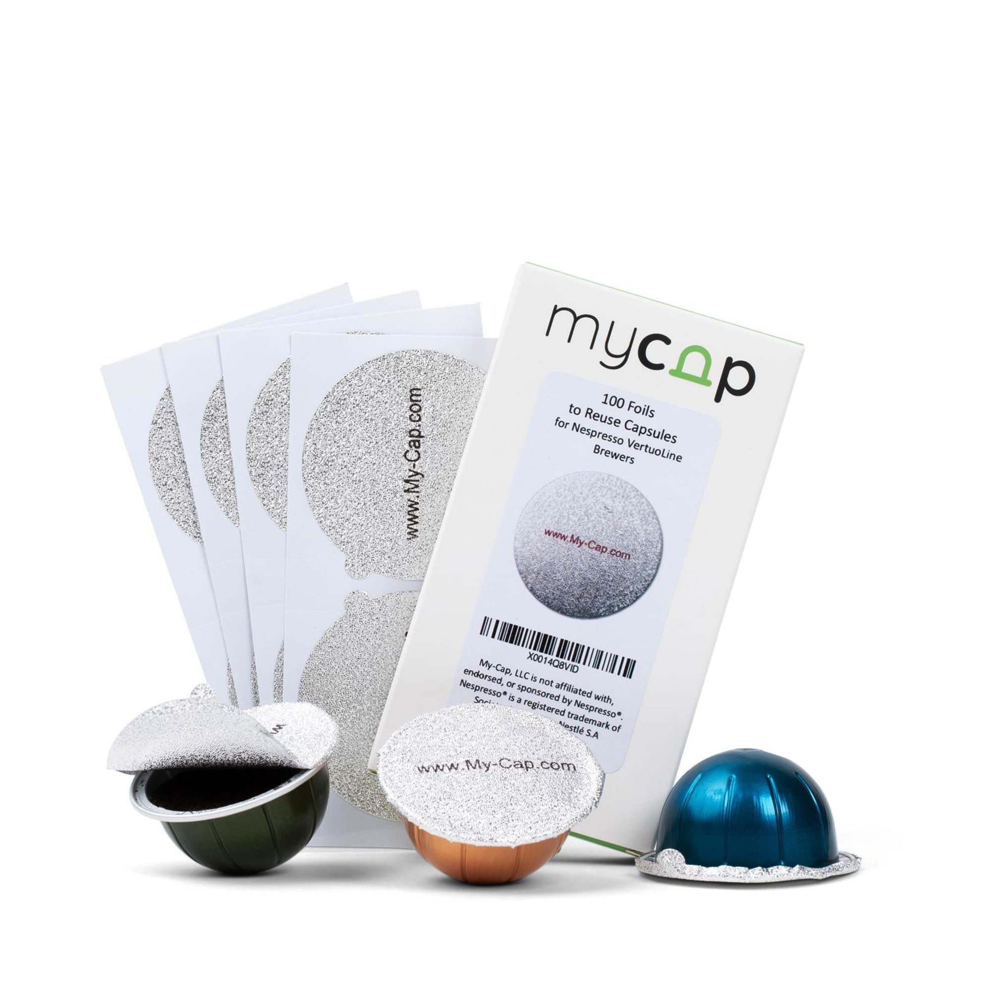 Triplot Aluminum Foils Lids 300pcs to Reuse Nespresso VertuoLine Coffee
