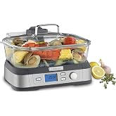 Cuisinart Glass Food Steamer, 5 Pre-Programmed Settings, 5-Liter Capacity | 5-liter poultry, grains, seafood & vegetable stea
