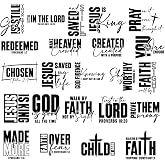 Shejdgart 23 Pcs Bible Verse Dtf Transfers Ready to Press Iron on Transfers | Vinyl Material, Christian Iron on Patches for T-Shirts, Inspirational Heat Transfer Decals for DIY Fabric Clothes