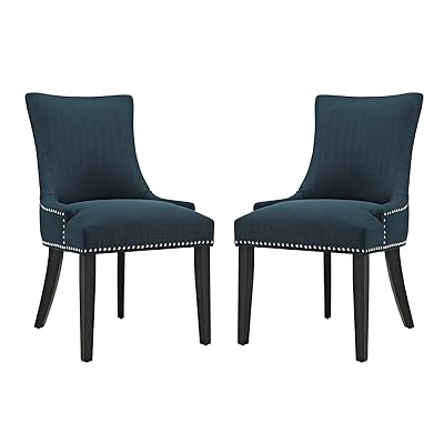 Modway Marquis Modern Upholstered Dining Side Chair with Wood Legs