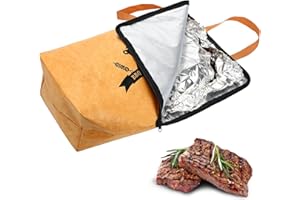 Reusable BBQ Blanket for Resting Meat - 21" Leak-Proof Insulated Meat Resting Bag for Large Brisket/Smoked Pork/Turkey, Grill