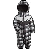 Volcom Boy Baby Snowsuit - Soft Fleece Lined Insulated Pram Infant Snowsuit with Sherpa Lined Hood - Baby Winter Clothes