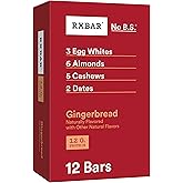 RXBAR Protein Bars, Protein Snack, Snack Bars, Gingerbread, 22oz Box (12 Bars)