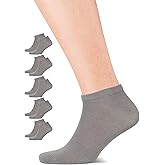 LAETAN Men's No-Show Liner Socks, Premium Cotton, Size 8-12, 5 Pairs