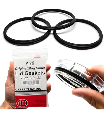 Amazon.com: 2 Pack Replacement Rubber Gasket Seal Ring 30 oz Tumbler Vacuum  Stainless Steel Cup Flex Spare Fits Yeti Fits Ozark Trail Fits Rocky  Mountain Top Lid CocoStraw Brand (2 Pack Gaskets -