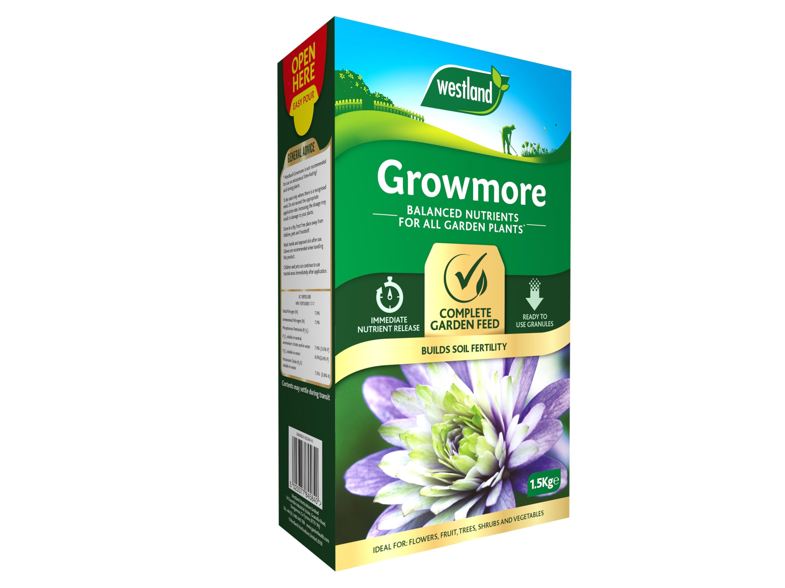Westland 20600020 Growmore Garden Fertiliser, 1.5 kg — image 1