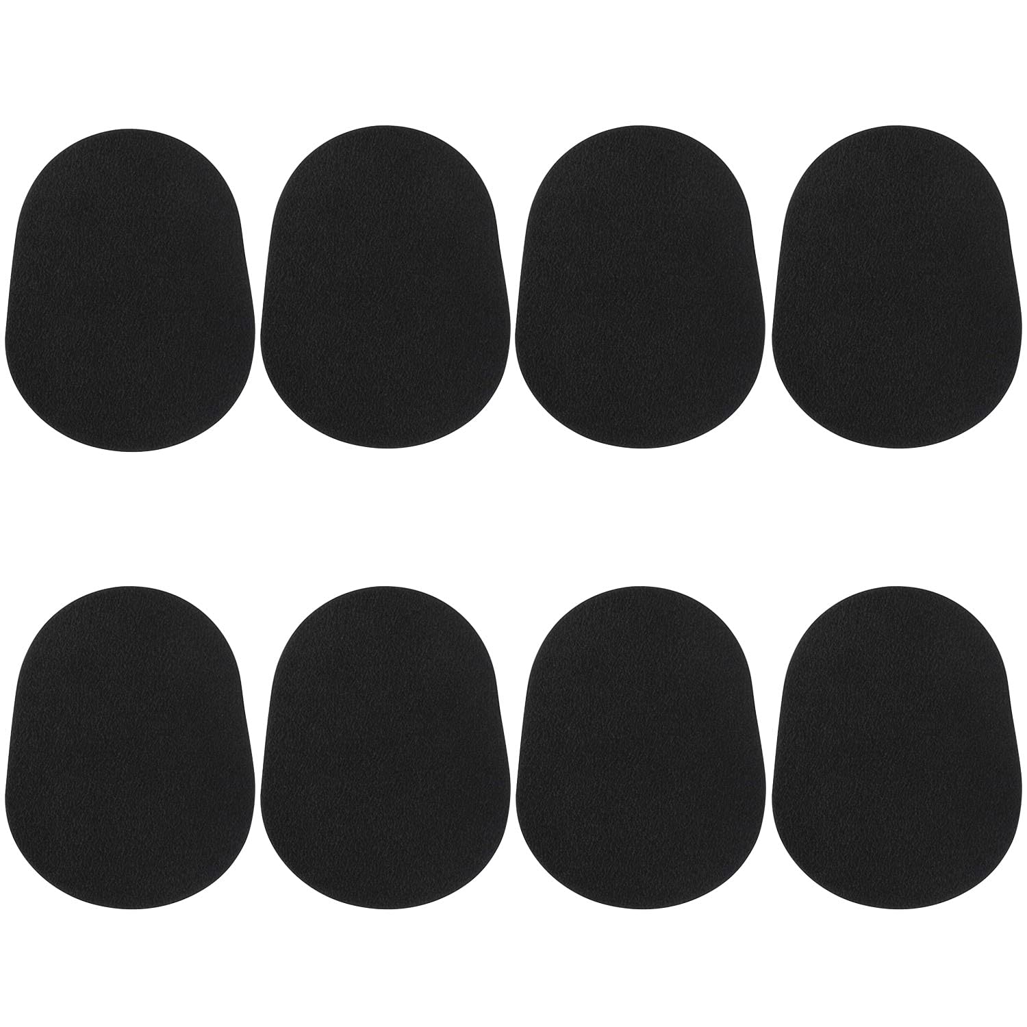 8Pcs Mouthpiece Cushions Alto Tenor Saxophone & Clarinet Mouthpiece Patches Oval Rubber Mouthpiece Patches Pads, Black