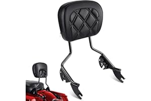 Benlari Passenger Sissy Bar Backrest, Quick Release Detachable Rear Backrest Sissy Bar Fit for Harley Davidson Touring Street Glide Road Glide Road King Electra Glide 2009-2024, Black