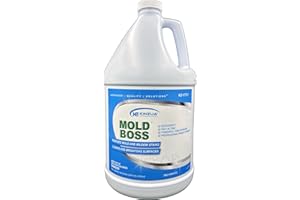 KINZUA ENVIRONMENTAL Mold Boss | Professional Mold & Mildew Stain Remover, Cleaner | Removes Hard Water Stains, Calcium, Soap Scum, & More | Safe on All Surfaces | Commercial-Grade (128 oz)