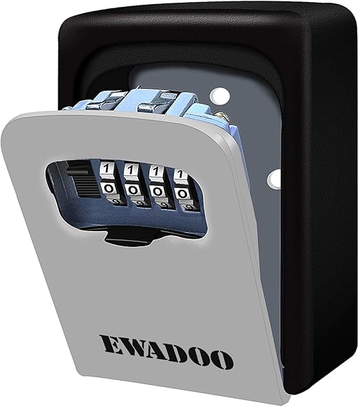 2020 Versión Actualizada] Caja Fuerte Para Llaves Montado En La pared 4 dígitos Llave combinada Caja De Bloqueo De Almacenamiento Seguro Para Hogar/Garaje/Escuela/Repuesto Llaves De Casa: Amazon.es: Hogar