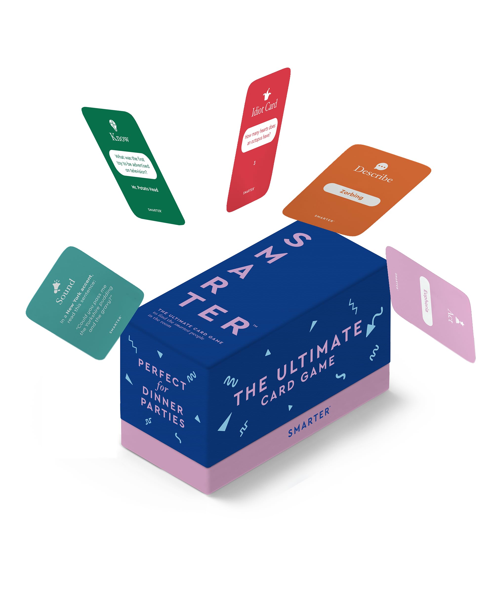 SMARTER Card Game | Hilarious Quick-Fire Tasks & Trivia | Family Travel Challenge & Party Fun | Holiday Entertainment for Familys & Couples | Trivia, Puzzle & Strategy | Gift Ideas for Men