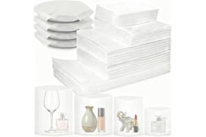 OHVDOC 570pcs Packing Supplies for Moving,270 Cushioning Foam Pouches and Sheets, 4 Sizes (16x12", 12x12", 12x7.8", 7.8x7.8") with 300 moving labels，Cushion Foam Pouch for Storage and Shipping Fragile Items