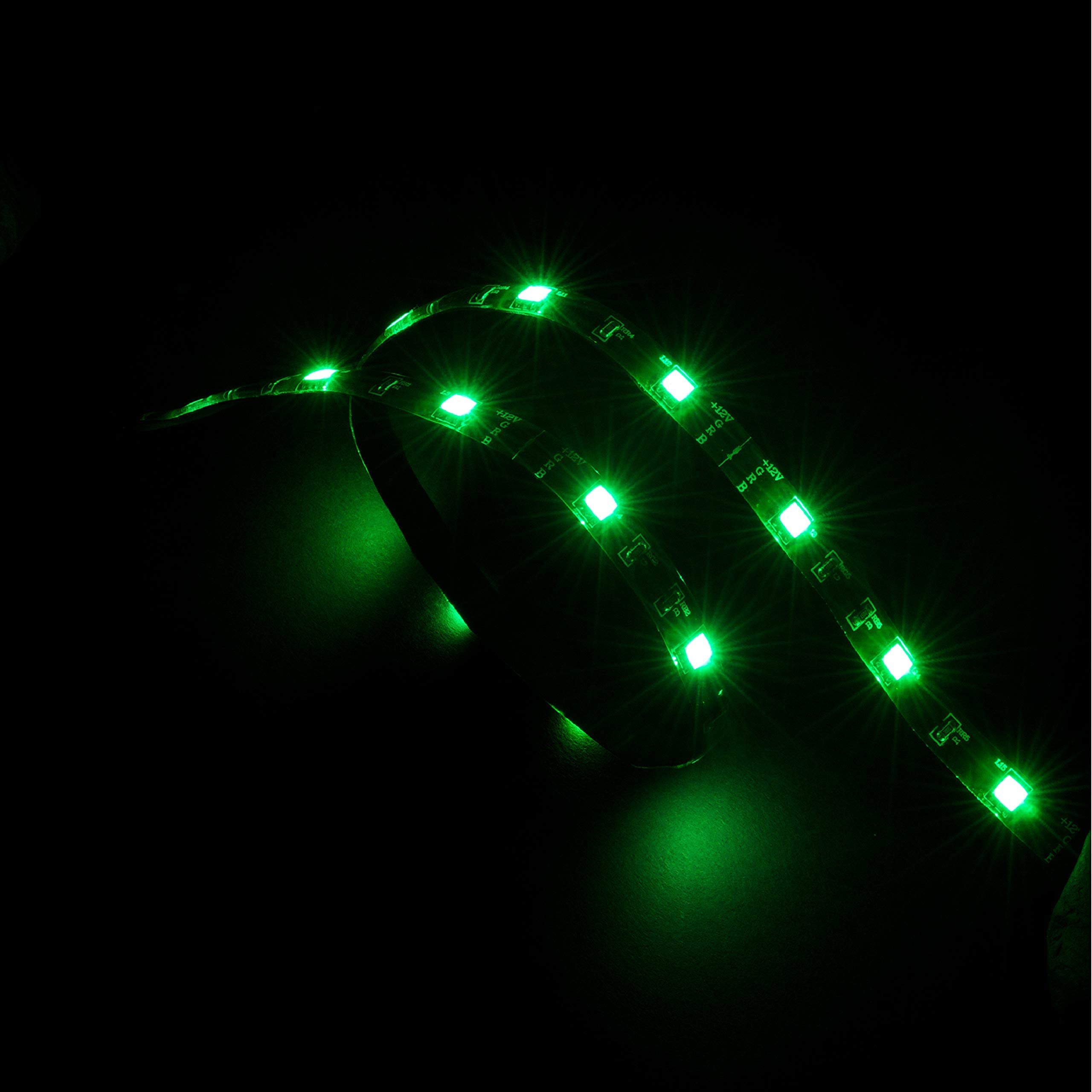 Akasa Vegas | LED Strip Light | Extendable LED Strip Light | 60cm | Green | for PC Case Lighting, Computer Case DIY Lighting | AK-LD02-05GN